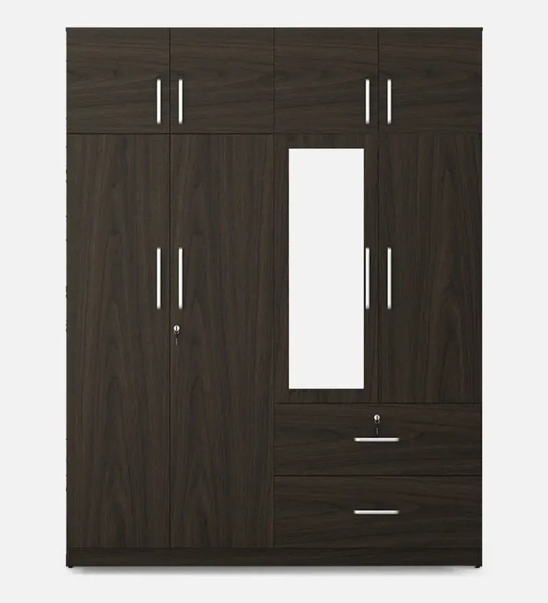 Saika 4 Door Wardrobe + Loft in Urban Walnut Finish with Mirror.jpg9.webp