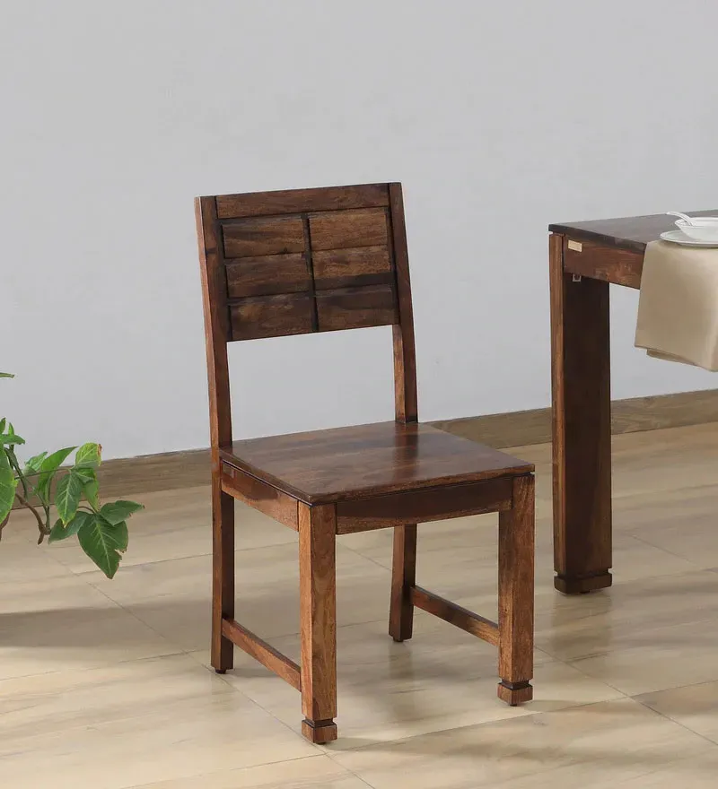Segur Sheesham Wood Dining Chair In Provincial Teak Finish (Set Of 2).webp