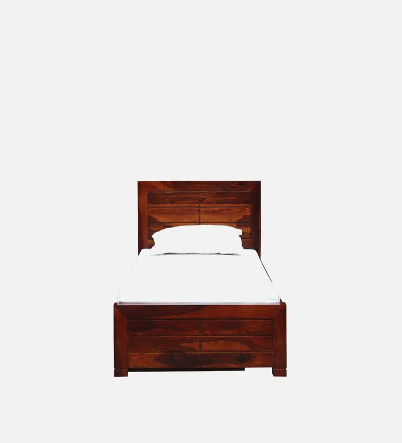 Segur Sheesham Wood Single Bed In Honey Oak Finish With Drawer Storage.jpg3.webp