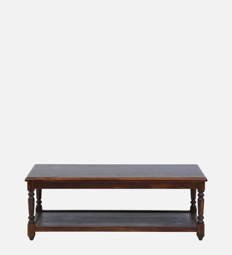 Sheraton Latin Teak Wood Coffee Table In Provinicial Teak Finish With Shelf.jpg2.webp