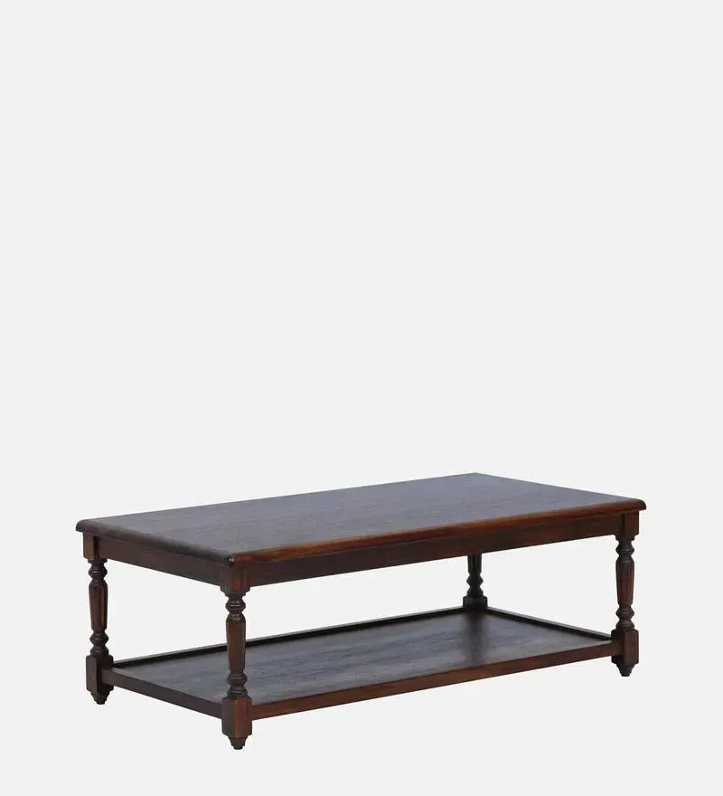 Sheraton Latin Teak Wood Coffee Table In Provinicial Teak Finish With Shelf.jpg3.webp