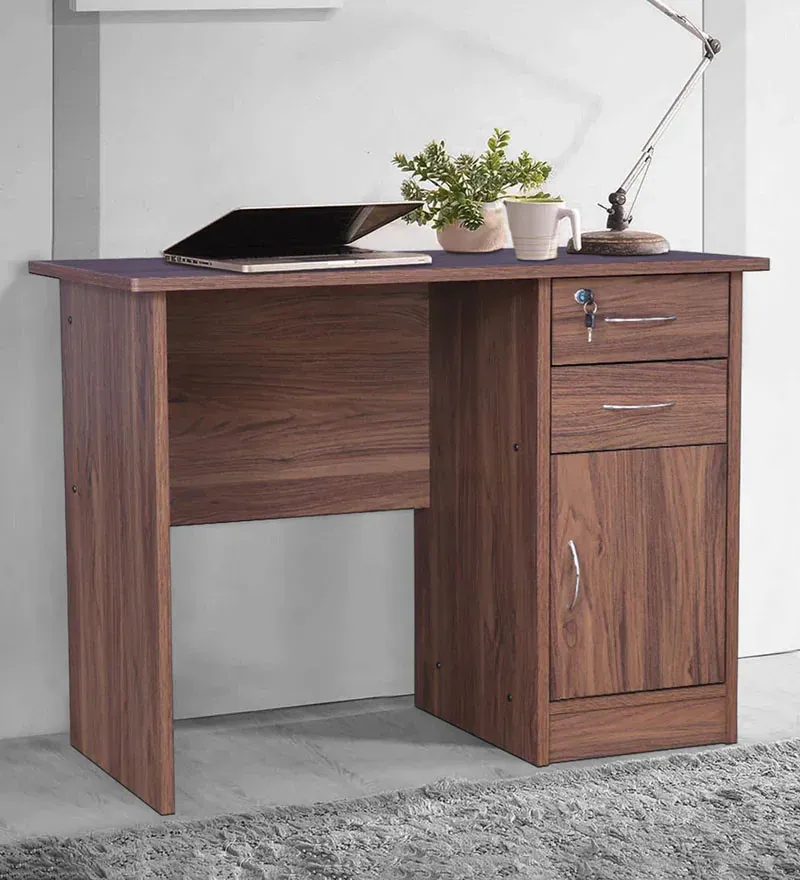 Simply Office Table in Columbia Walnut Finish.webp