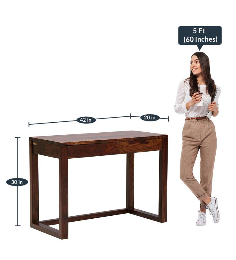 Sino Solid Wood Writing Table In Provincial Teak Finish2.jpg