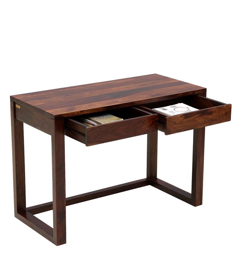 Sino Solid Wood Writing Table In Provincial Teak Finish5.jpg