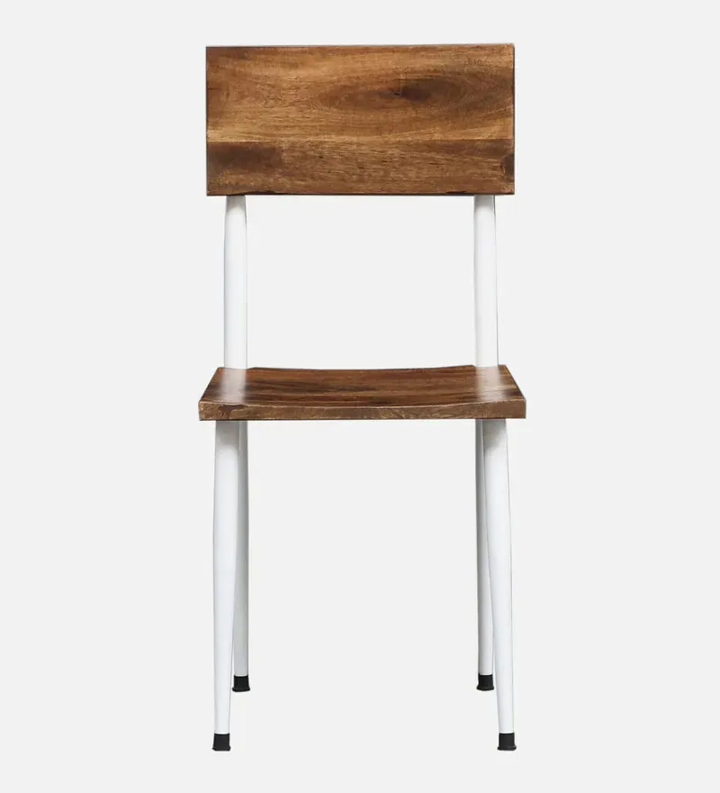 Socarras Solid Wood Dining Chair In Provincial Teak & White Finish.jpg2.webp