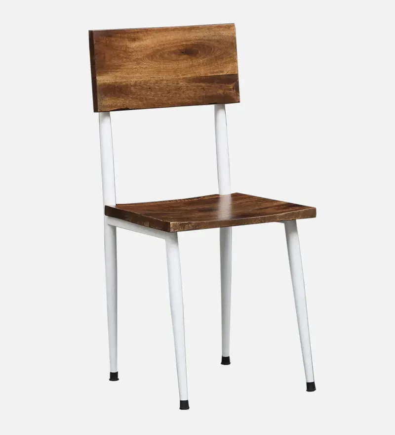 Socarras Solid Wood Dining Chair In Provincial Teak & White Finish.jpg3.webp