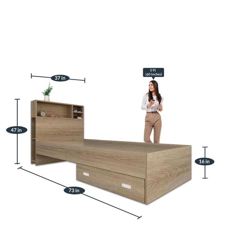 Soltera Single Bed in Oak Finish with Drawer Storage.jpg2.webp