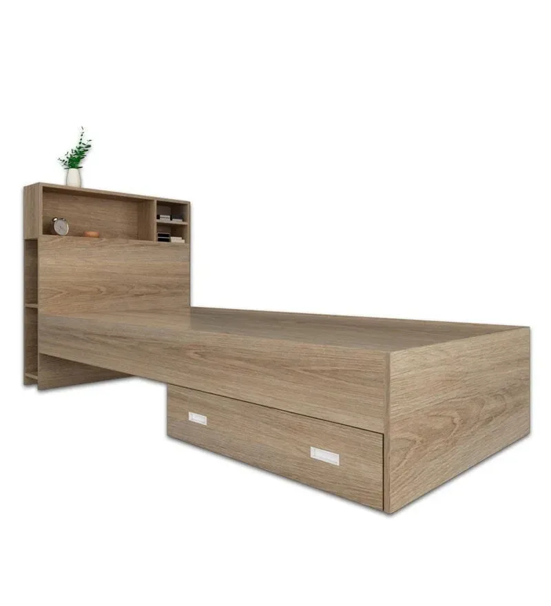 Soltera Single Bed in Oak Finish with Drawer Storage.jpg5.webp