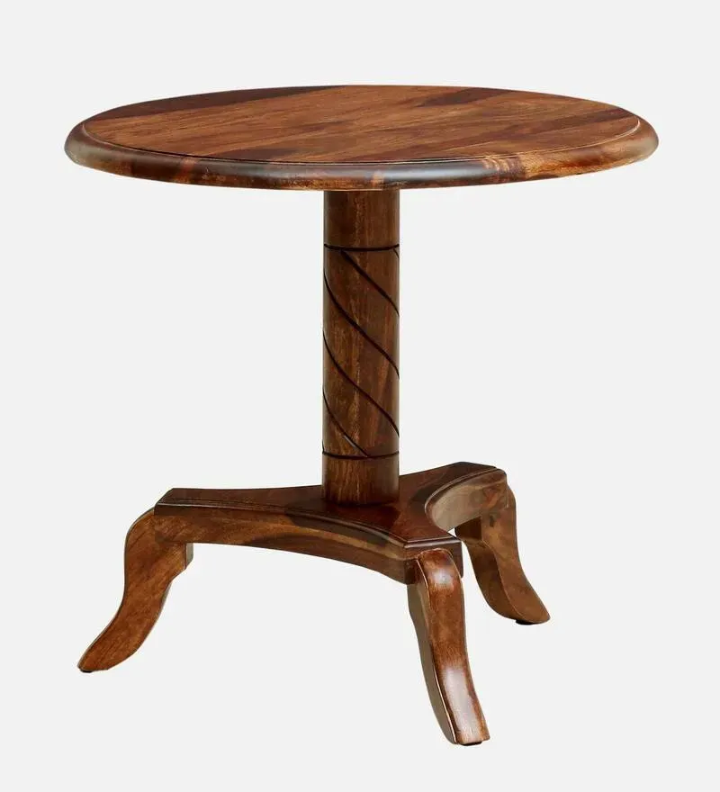 Stalley Sheesham Wood Round Coffee Table in Rustic Teak Finish.jpg2.webp
