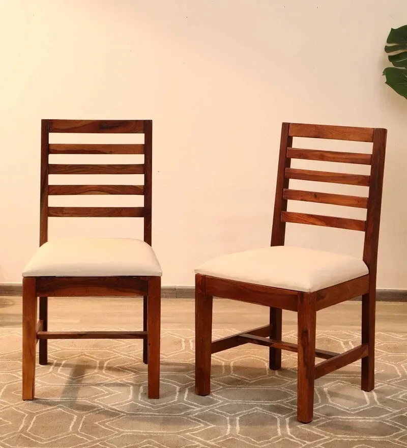 Stigen Sheesham Wood Dining Chair In Honey Oak Finish (Set Of 2).webp