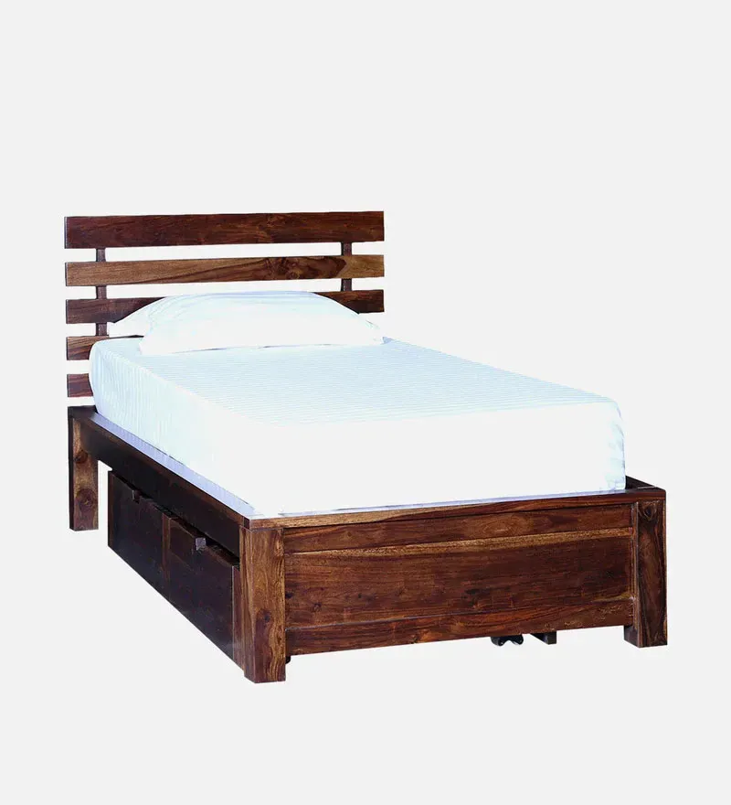Stigen Sheesham Wood Single Bed In Provincial Teak Finish With Drawer Storage.jpg3.webp