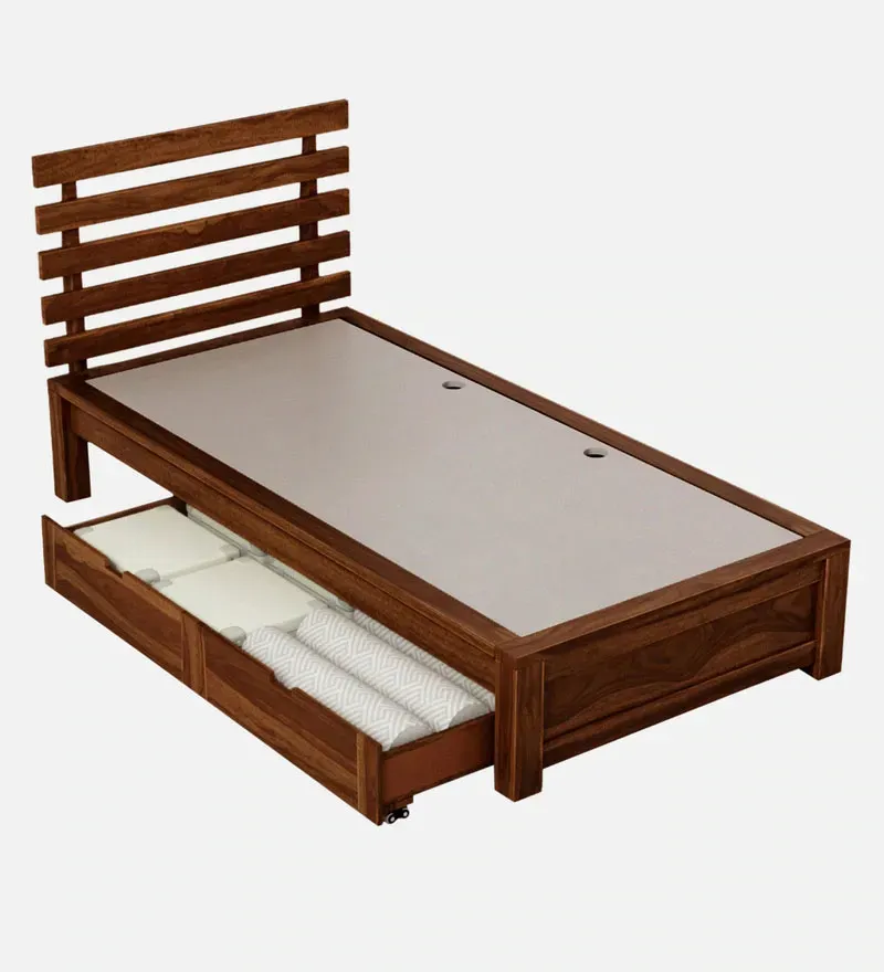Stigen Sheesham Wood Single Bed In Provincial Teak Finish With Drawer Storage.jpg7.webp