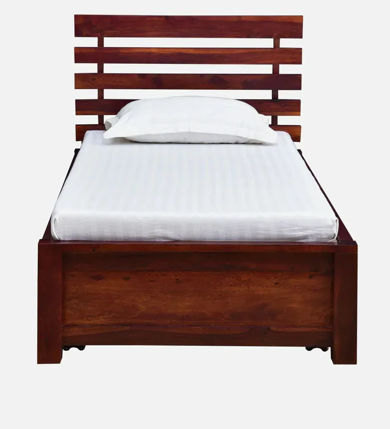 Stigen Sheesham Wood Single Bed With Drawer Storage In Honey Oak Finish.jpg3.webp