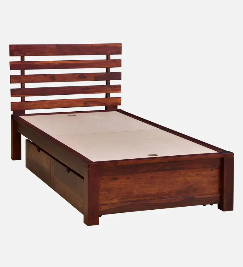 Stigen Sheesham Wood Single Bed With Drawer Storage In Honey Oak Finish.jpg7.webp