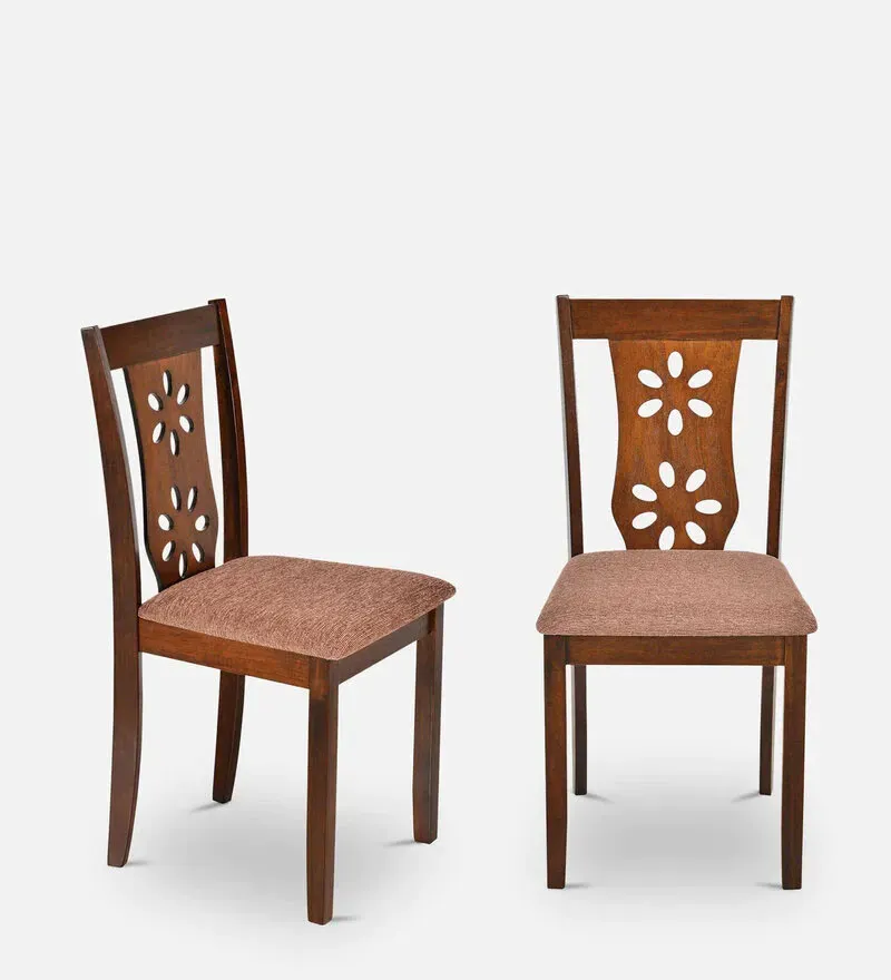 Sutlej Solid Wood Dining Chair In Antique Cherry Colour (Set Of 2).webp