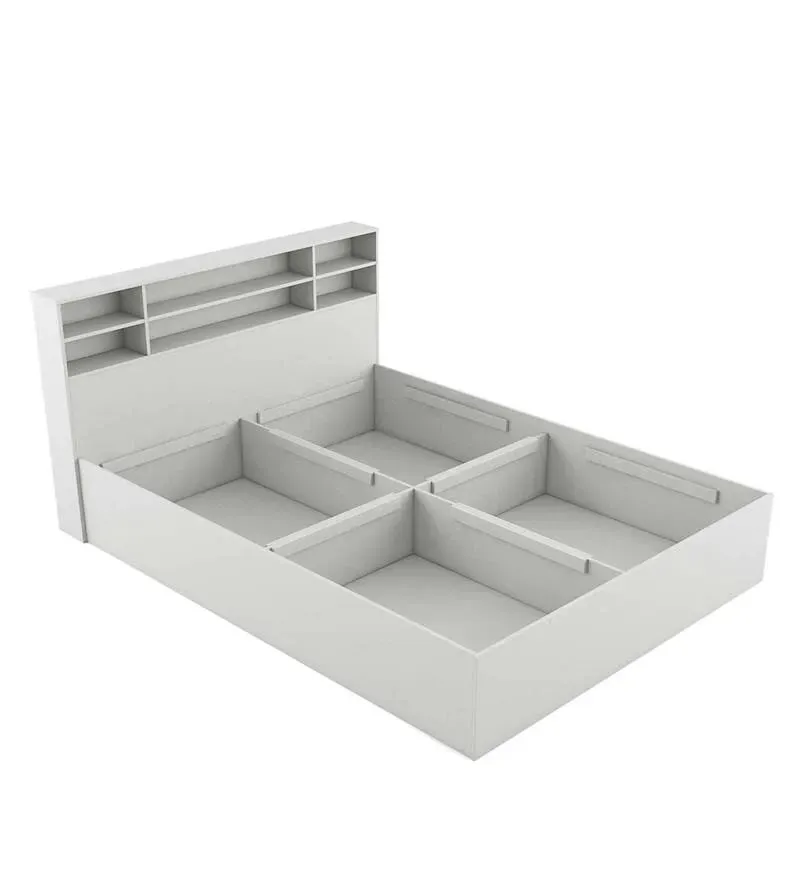 Swiss King Size Bed in Frosty White Finish with Box Storage.jpg6.webp
