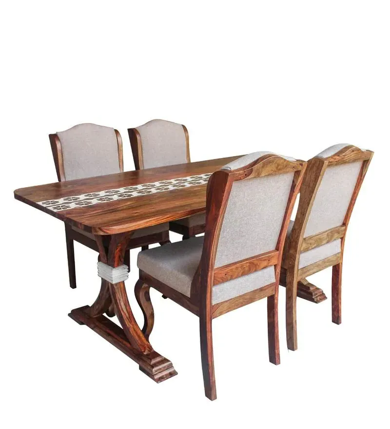 Taarkashi Sheesham Wood 4 Seater Dining Set in Teak Finish.jpg4.webp