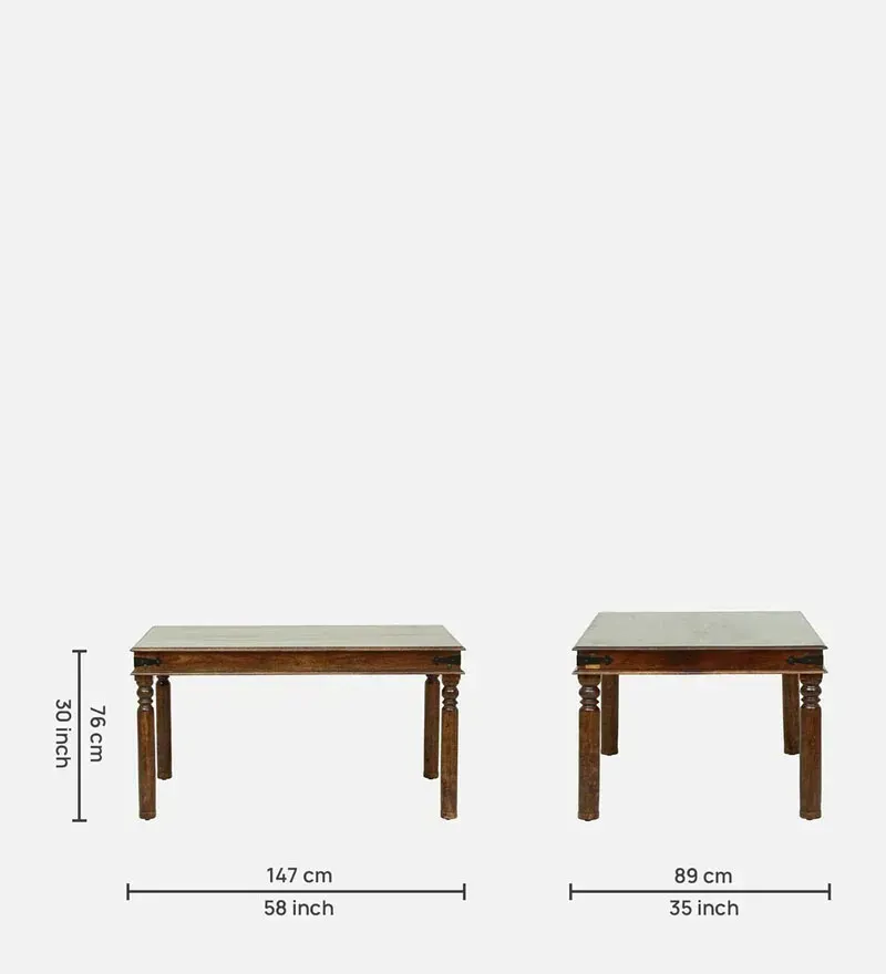 Takhat Sheesham Wood 6 Seater Dining Set In Provincial Teak Finish With Bench.jpg2.webp