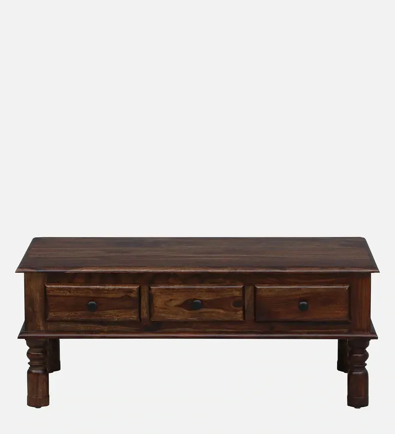 Takhat Sheesham Wood Coffee Table In Provincial Teak Finish With Drawer.jpg3.webp