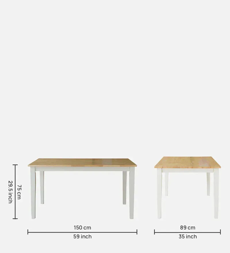 Tempura Solid Wood 6 Seater Dining Set in Natural Finish with Bench.jpg1.webp