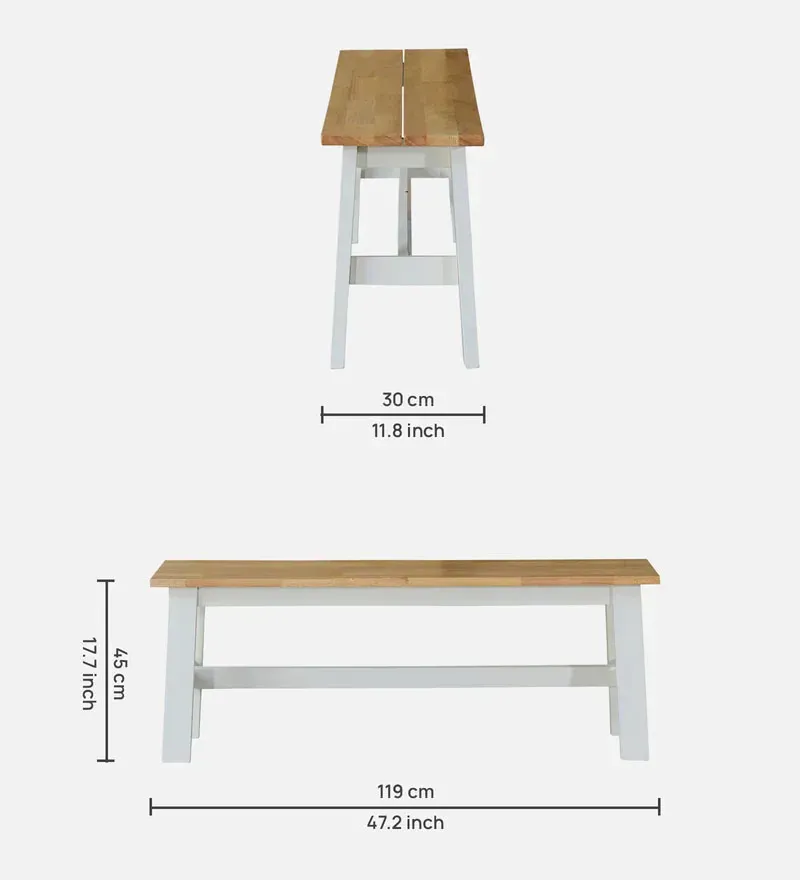 Tempura Solid Wood 6 Seater Dining Set in Natural Finish with Bench.jpg3.webp