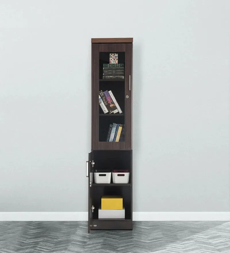 Theon Book Case in Classic Walnut Finish.webp