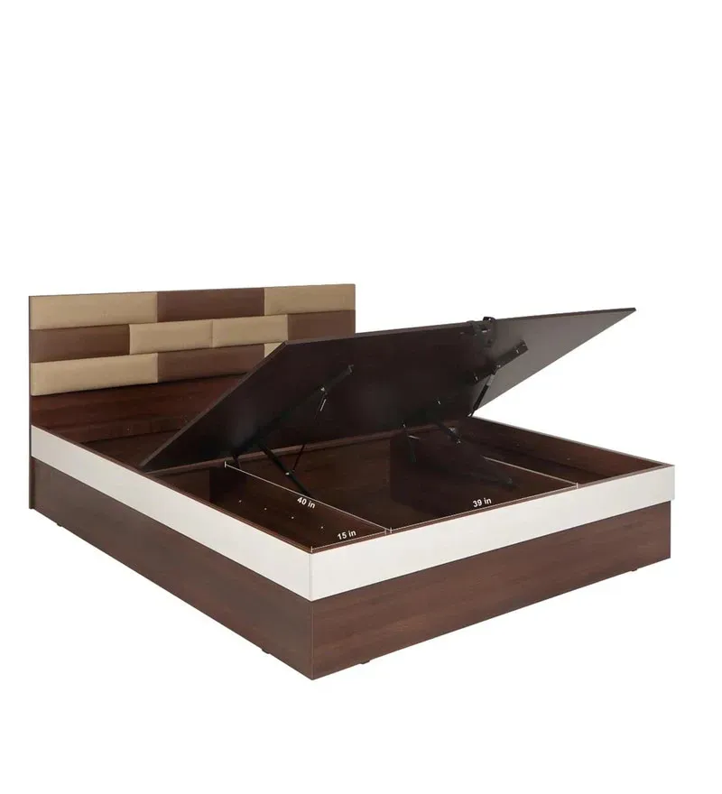 Torin King Size Bed in White & Brown Finish with Hydraulic Storage.jpg10.webp