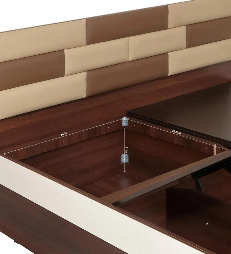 Torin King Size Bed in White & Brown Finish with Hydraulic Storage.jpg11.webp