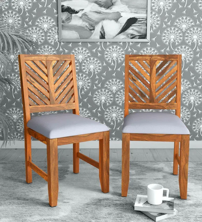 Tourconing Sheesham Wood Dining Chair In Rustic Teak Finish (Set Of 2).webp