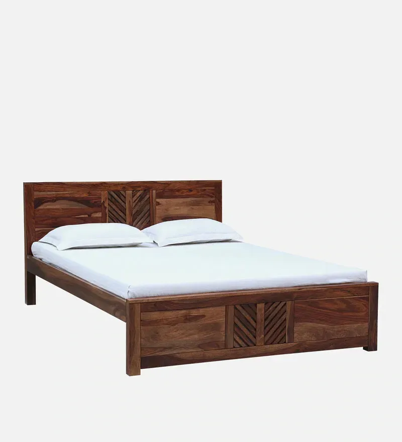 Tourconing Sheesham Wood King Size Bed In Rustic Teak Finish.jpg3.webp