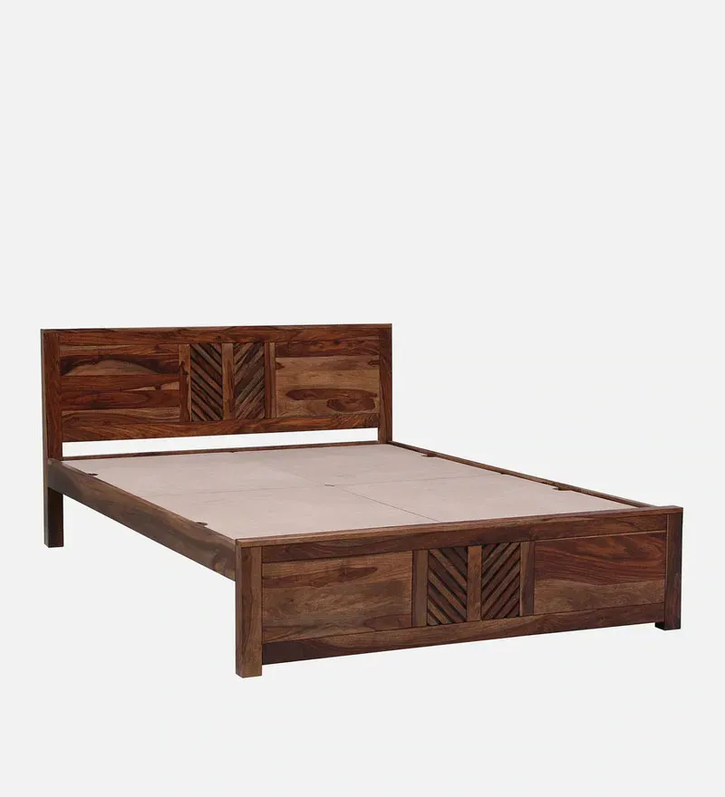 Tourconing Sheesham Wood King Size Bed In Rustic Teak Finish.jpg6.webp