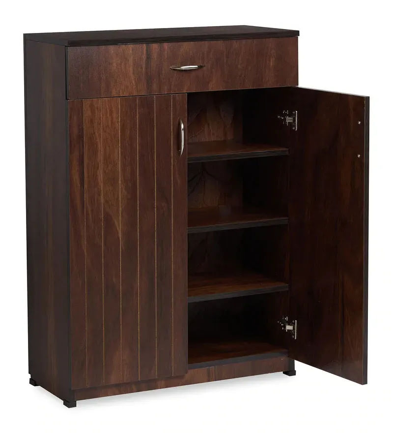 Tower Shoe Cabinet in Brown Teak Finish.jpg5.webp