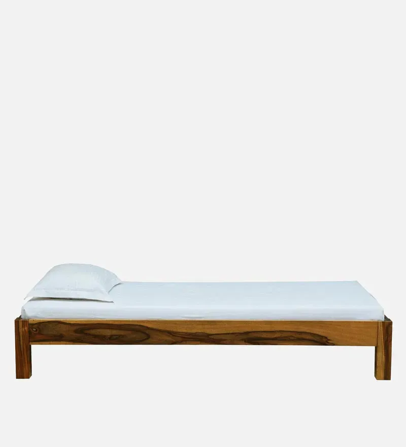 Ufa Sheesham Wood Single Bed In Rustic Teak Finish.jpg4.webp