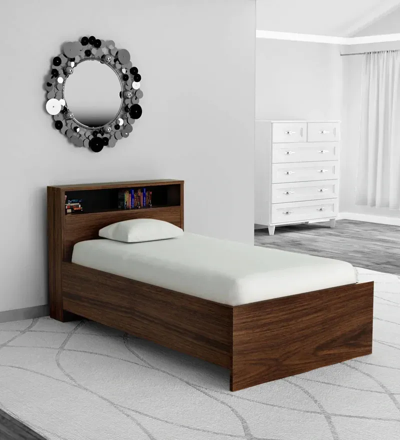 Urban Single Bed in Acacia Dark & Black Finish.webp