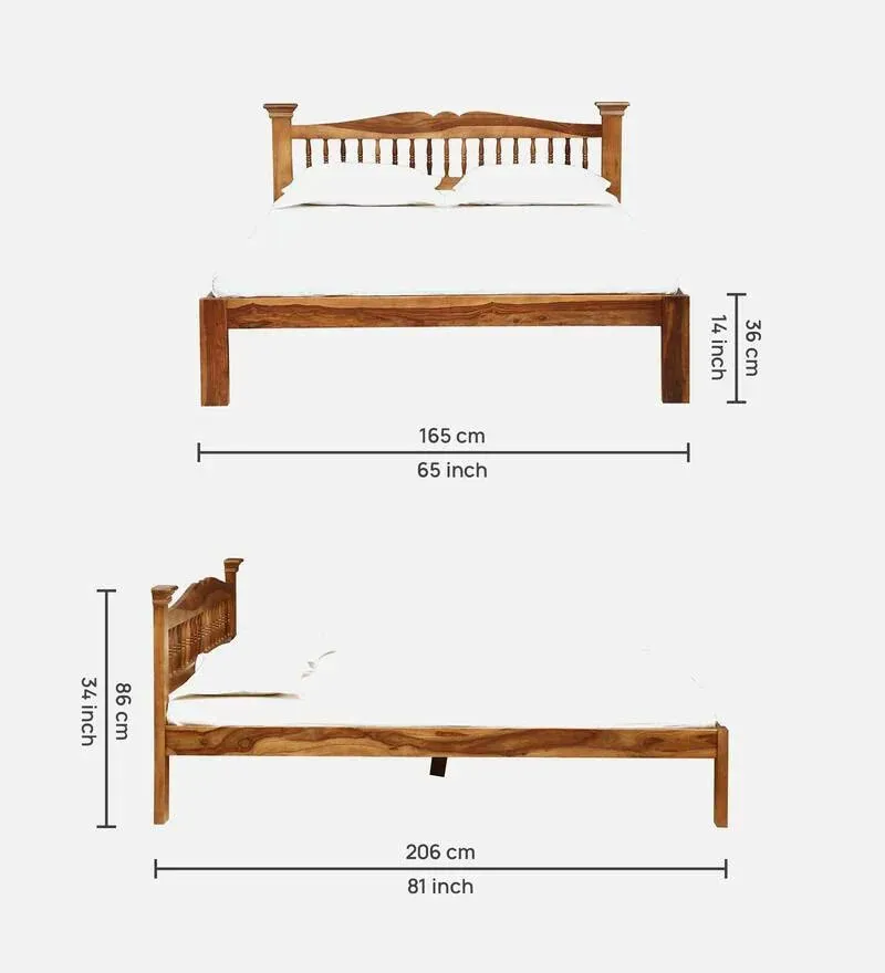 Uttara Sheesham Wood Queen Size Bed In Rustic Teak Finish.jpg1.webp