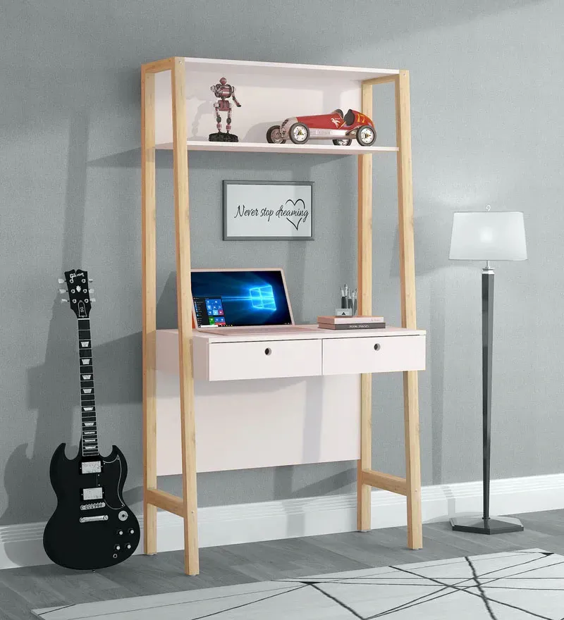 Valentina Hutch Desk in White Finish.webp