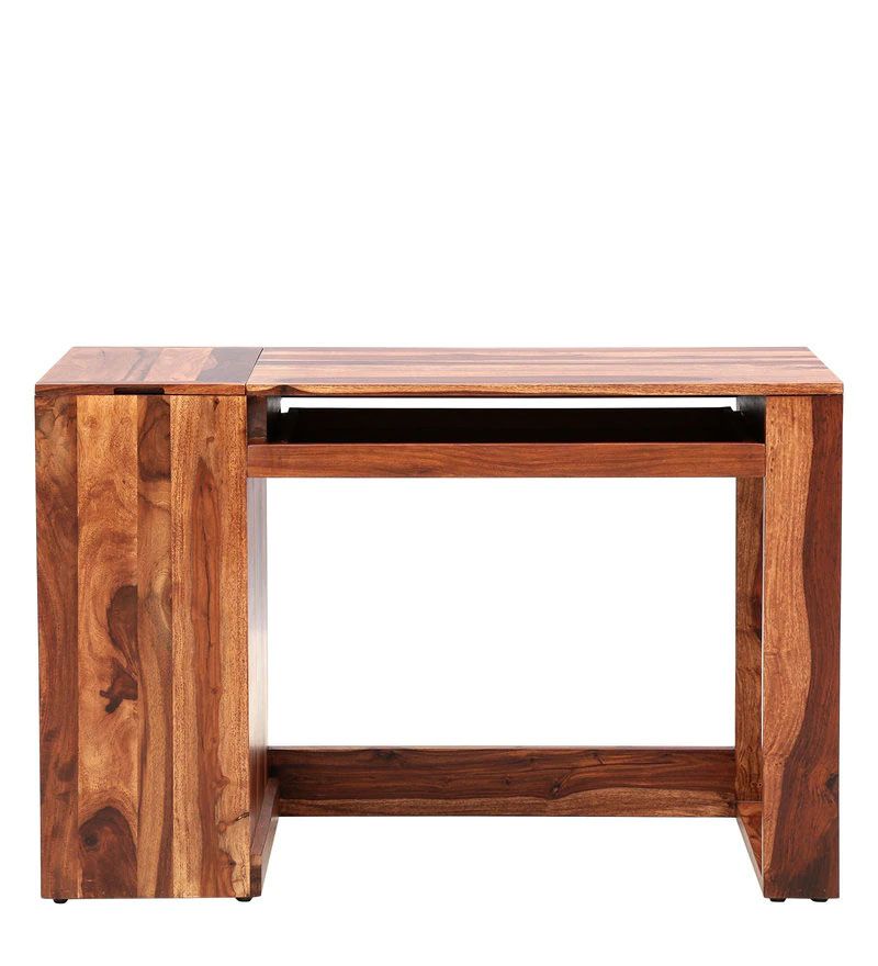 Waldo Solid Wood Writing Table In Rustic Teak Finish4.jpg