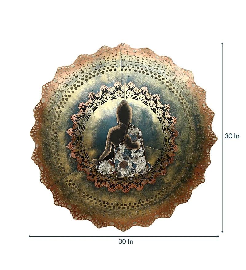 Wrought Iron Buddha Wall Art With Led In Green.jpg3.jpg