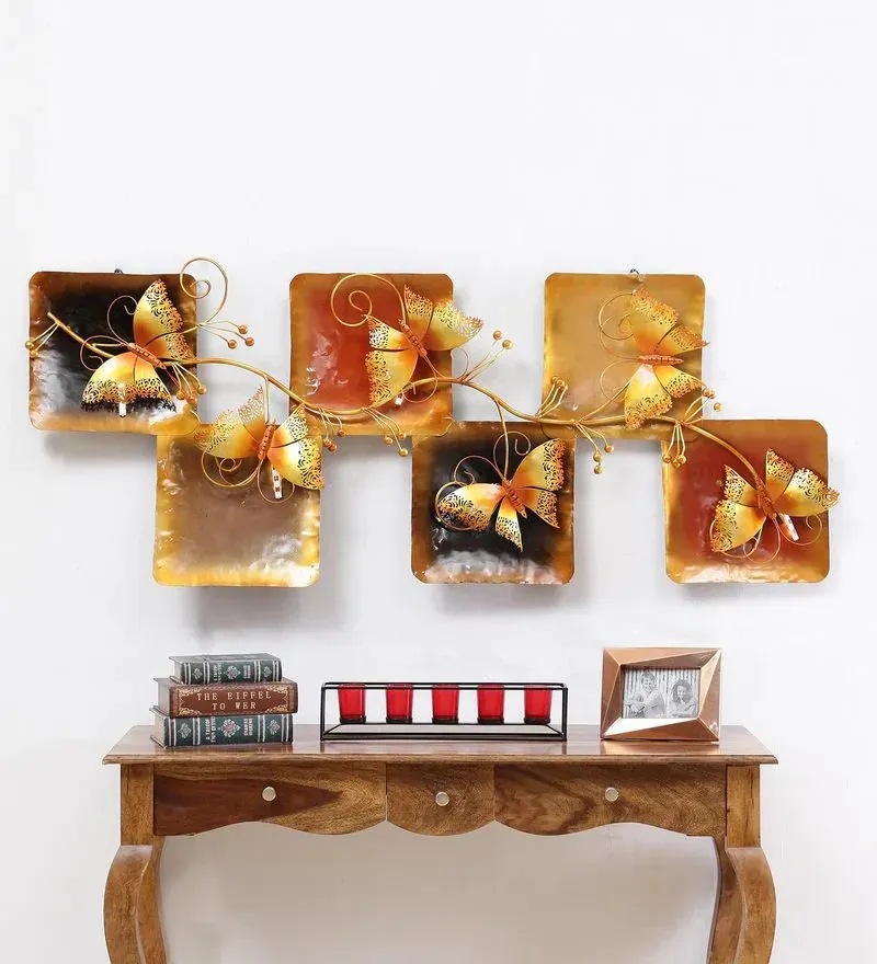 Wrought Iron Flying Butterfly Wall Art With Led In Multicolor.jpg1.webp