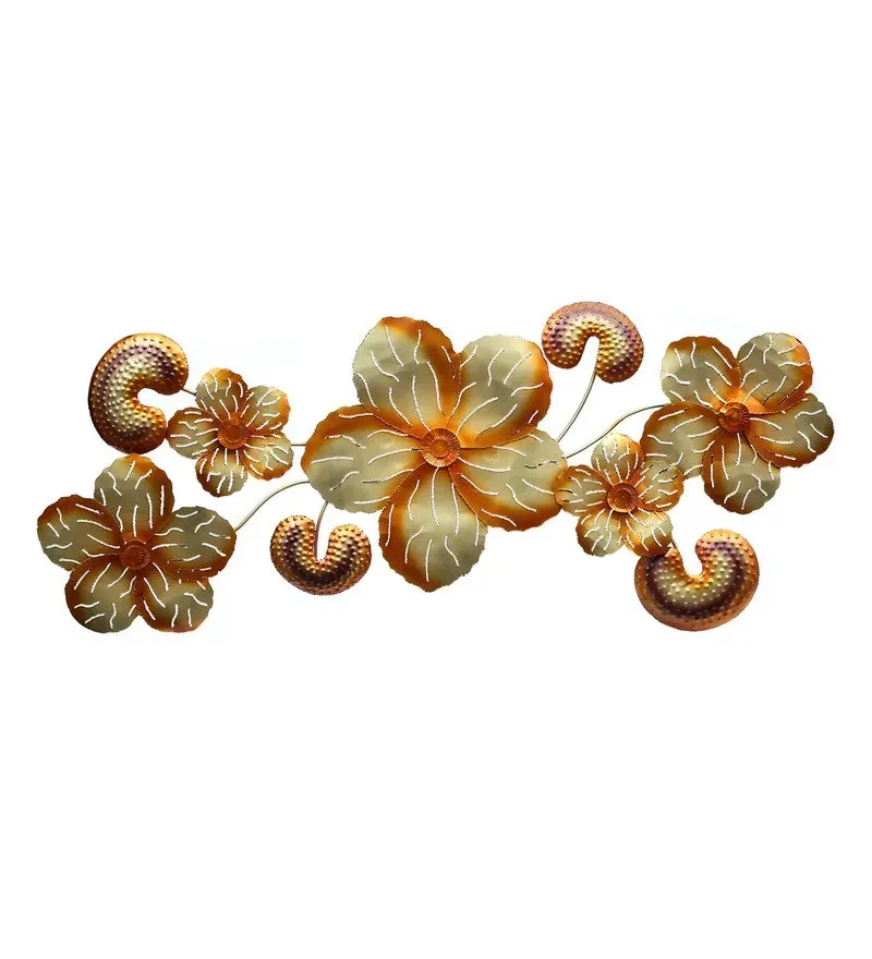 Wrought Iron Leaf Wall Art In Gold.jpg1.webp