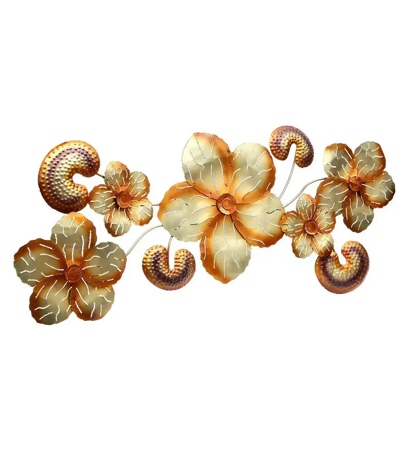 Wrought Iron Leaf Wall Art In Gold.jpg3.webp