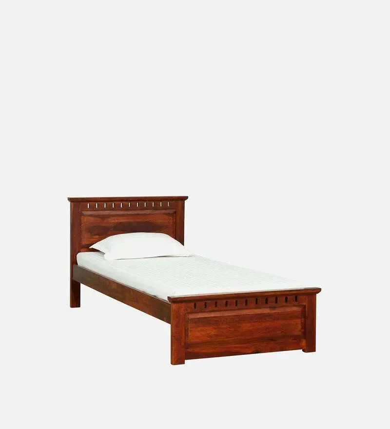 Zurndorf Sheesham Wood Single Bed In Honey Oak Finish.jpg2.webp