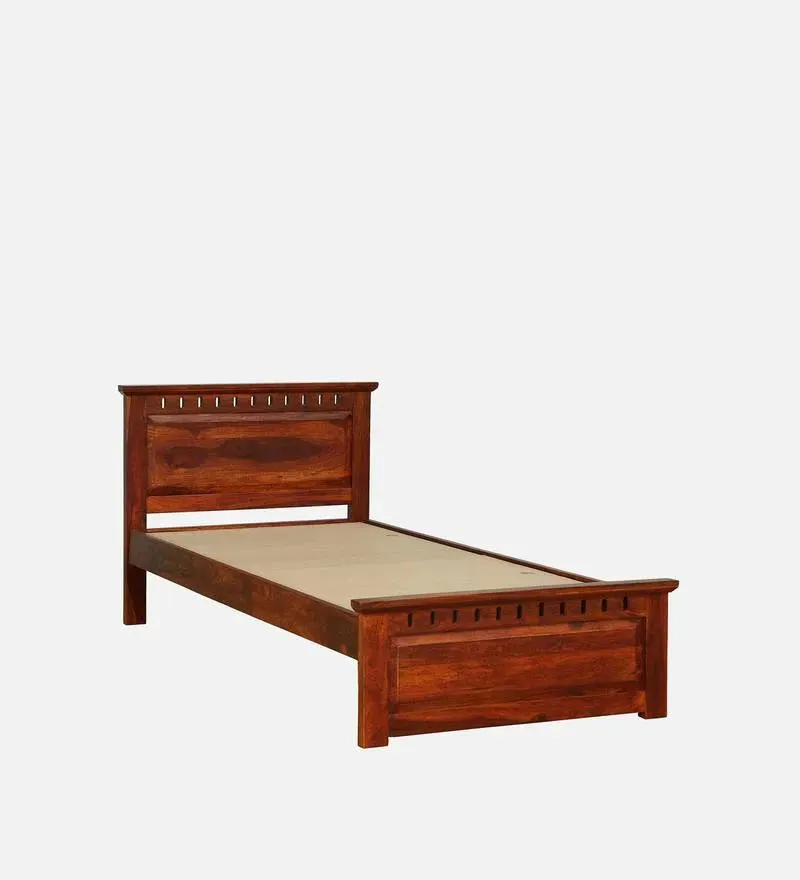 Zurndorf Sheesham Wood Single Bed In Honey Oak Finish.jpg6.webp